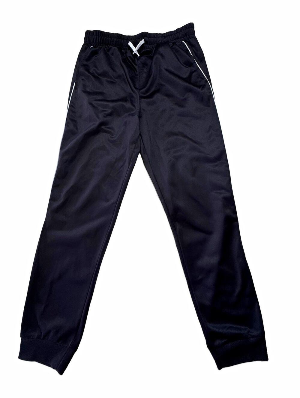 TEK GEAR BOYS GRAY Track Pants M Regular Drawstring Elastic Waist Polyester
